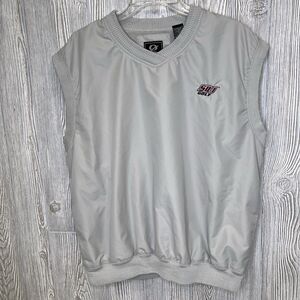 Vtg Gear For Sports Windbreaker Golf Vest Men's Size Medium SIU Salukis Tan